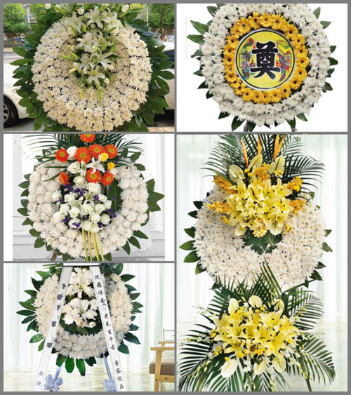 山东青岛莱西市马连庄镇左家院村花圈速递