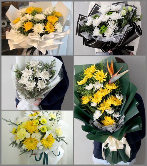 山东青岛莱西市马连庄镇左家院村白事花束代送